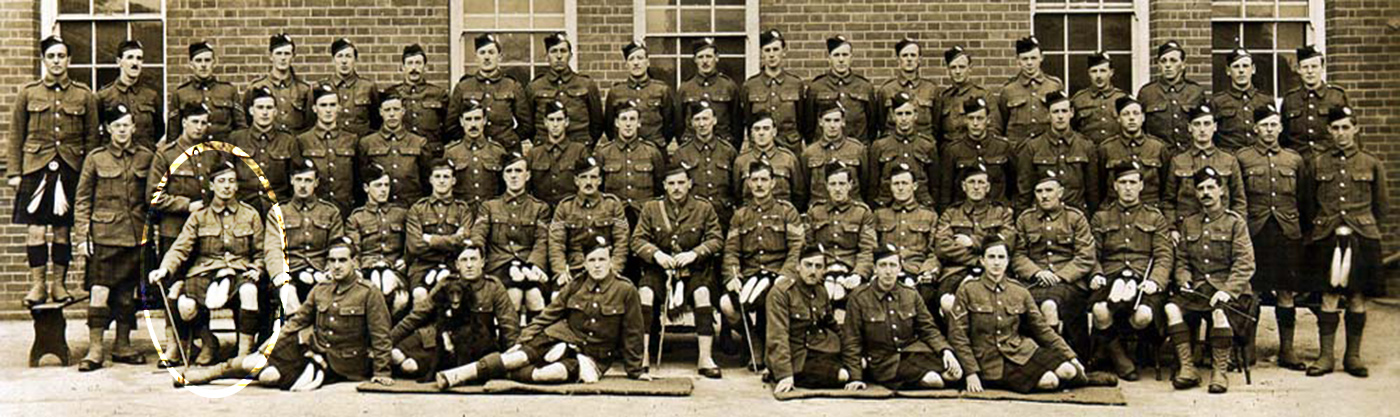 MS Gen 1376/11/9
No 5 Platoon, B Company at Basingstoke: March 1915